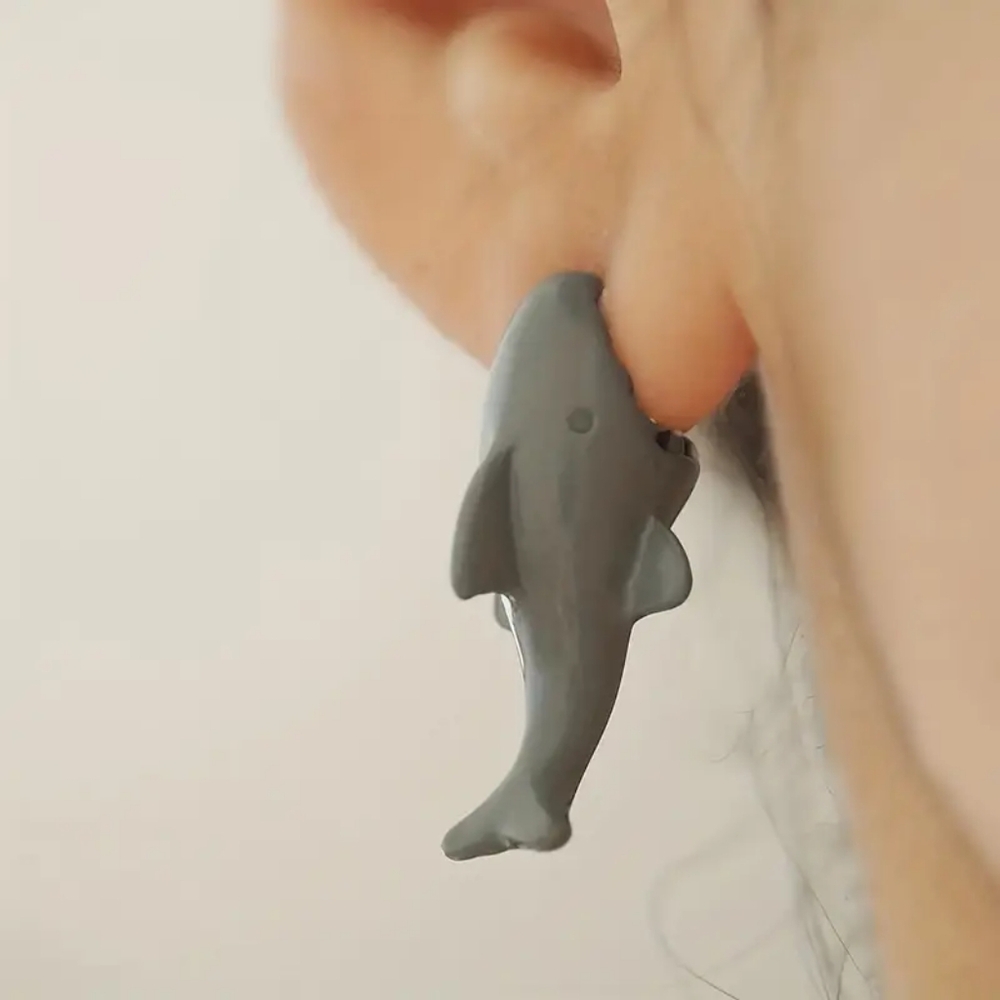 Shark Bite Stud Earrings (NWT)